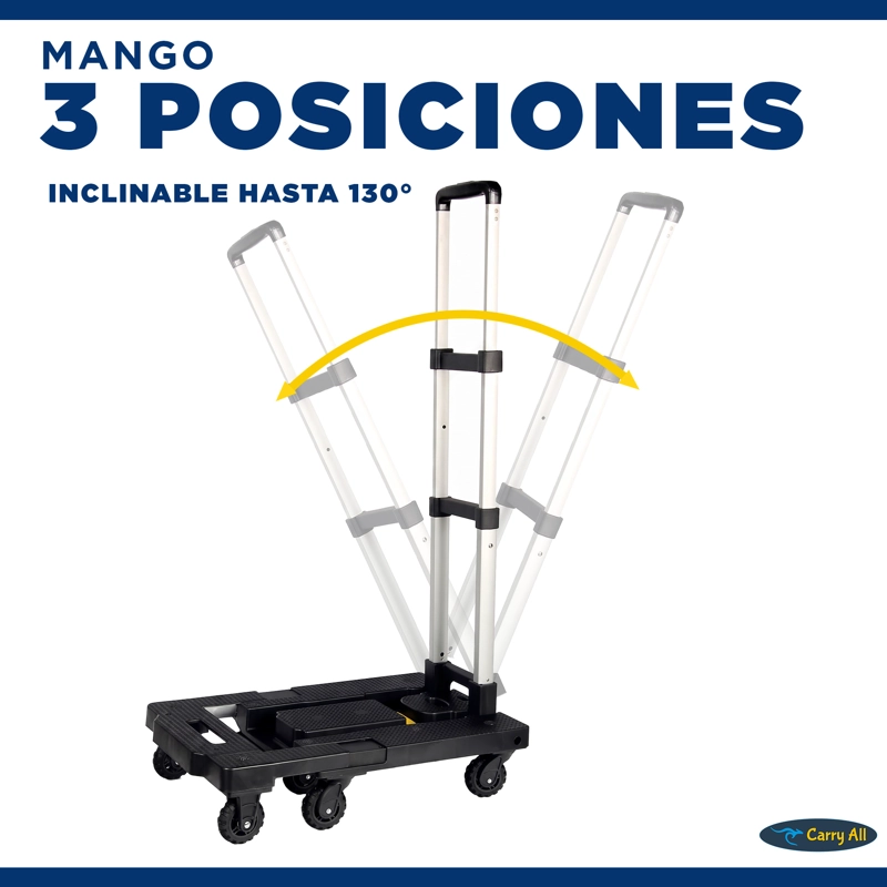 CARRO YEGUA PLEGABLE DE CARGA TIPO PLATAFORMA 150 KILOS - 4