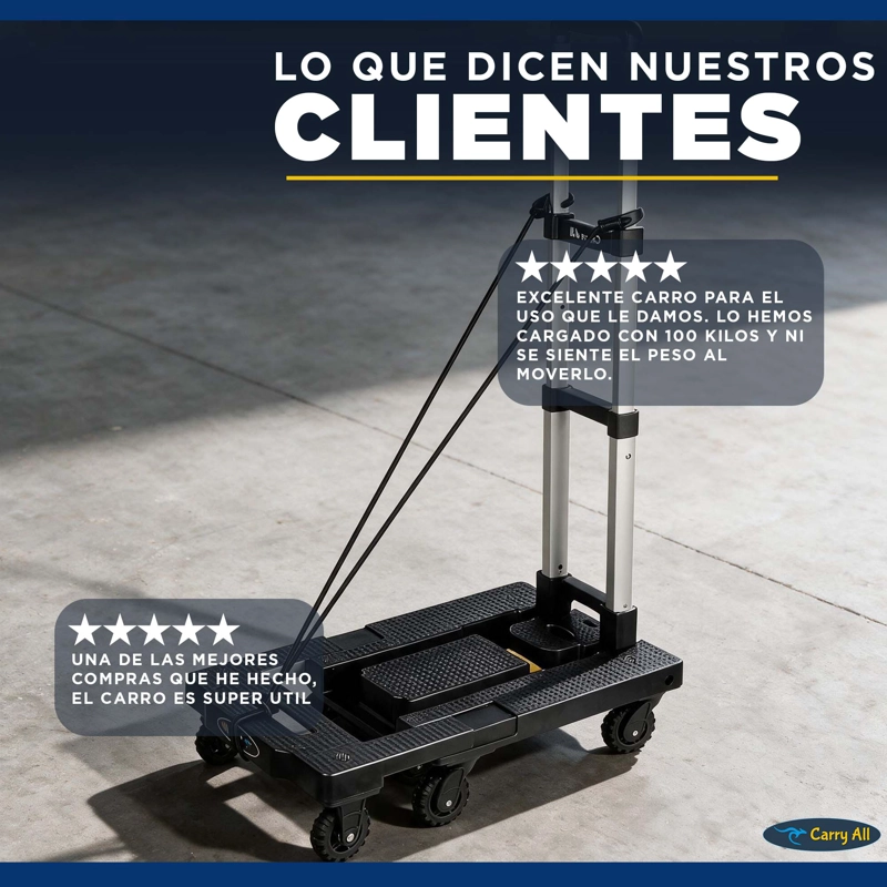 CARRO YEGUA PLEGABLE DE CARGA TIPO PLATAFORMA 150 KILOS - 9