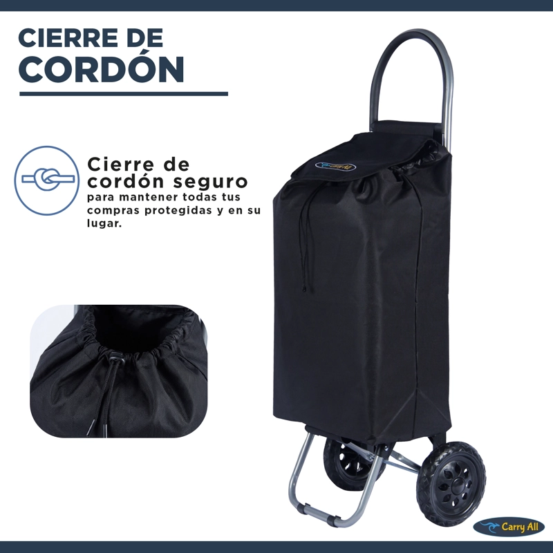 CARRITO DE COMPRAS PLEGABLE FERIA O SUPERMERCADO 35 LTS - 3