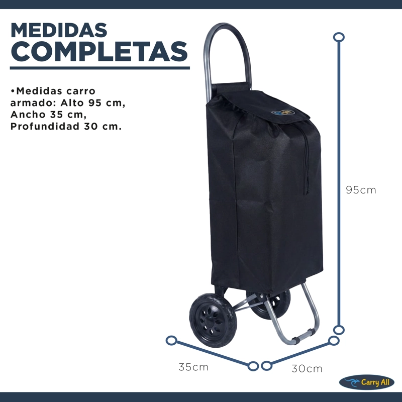 CARRITO DE COMPRAS PLEGABLE FERIA O SUPERMERCADO 35 LTS - 5