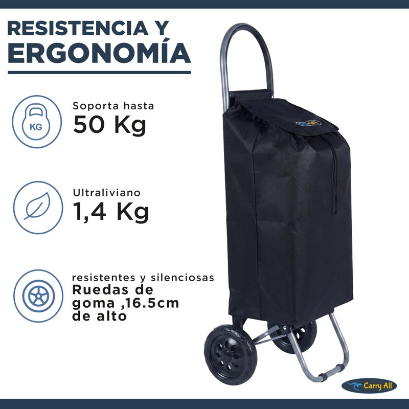 CARRITO DE COMPRAS PLEGABLE FERIA O SUPERMERCADO 35 LTS - 6