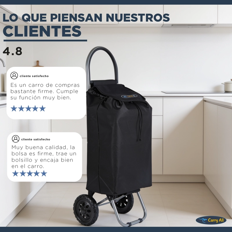 CARRITO DE COMPRAS PLEGABLE FERIA O SUPERMERCADO 35 LTS - 9