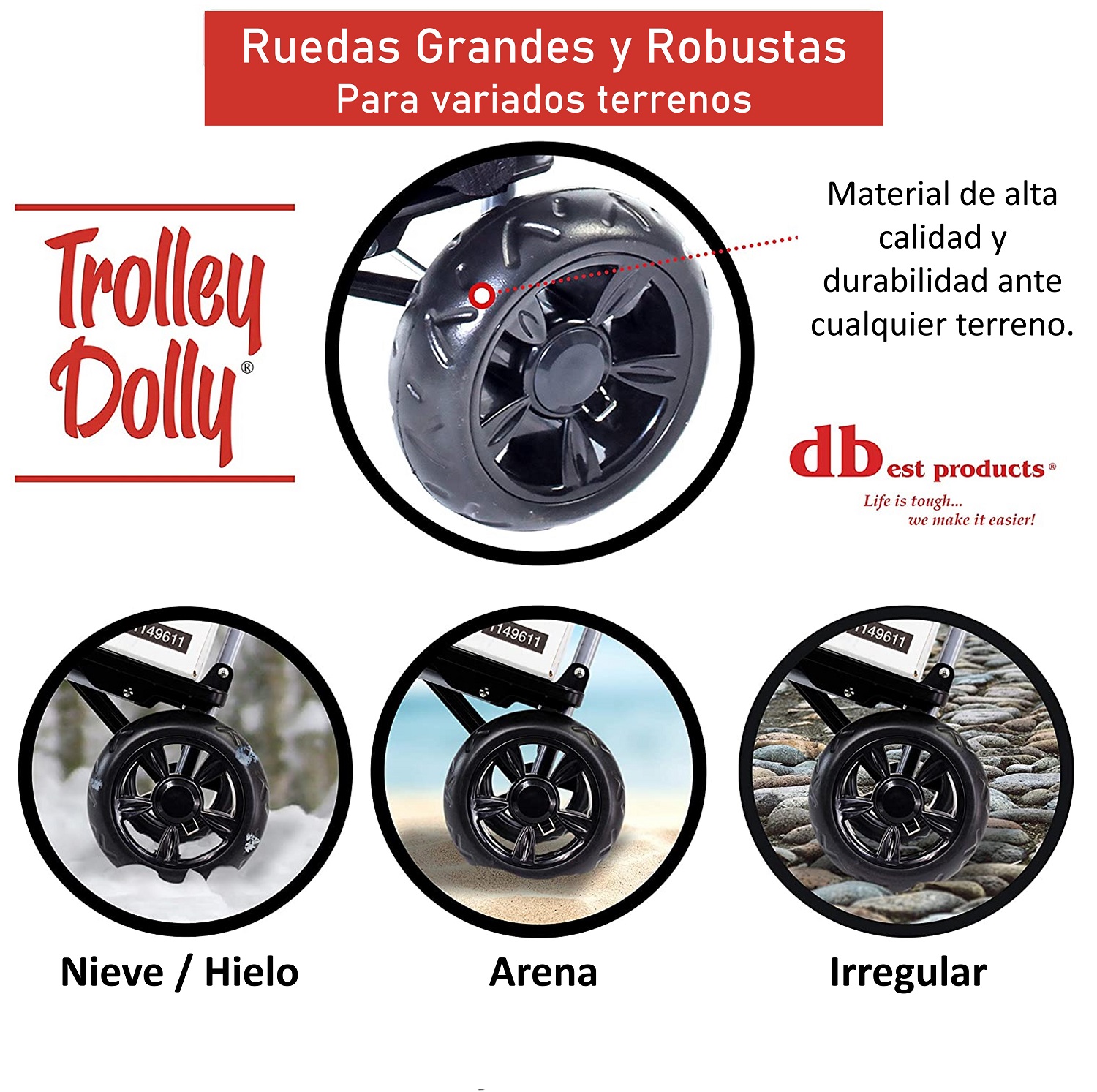 CARRITO DE COMPRAS PLEGABLE TROLLEY DOLLY CARRO FERIA YEGUA BLACK - 3