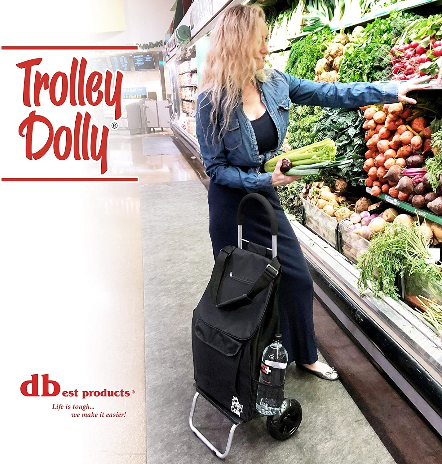 CARRITO DE COMPRAS PLEGABLE TROLLEY DOLLY CARRO FERIA YEGUA BLACK - 4