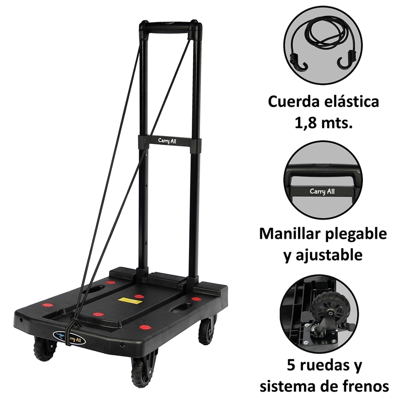 CARRO DE CARGA PLEGABLE TIPO PLATAFORMA 200 KILOS - 1