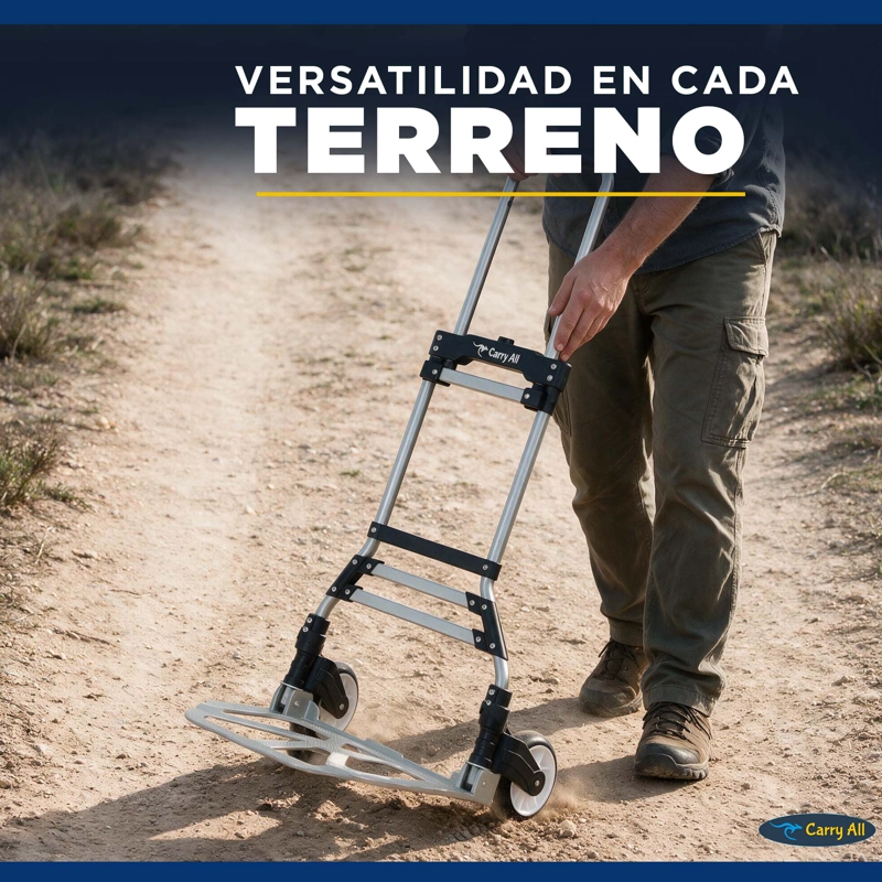 CARRO DE CARGA PLEGABLE TIPO YEGUA 80 KILOS RODAMIENTOS - 8