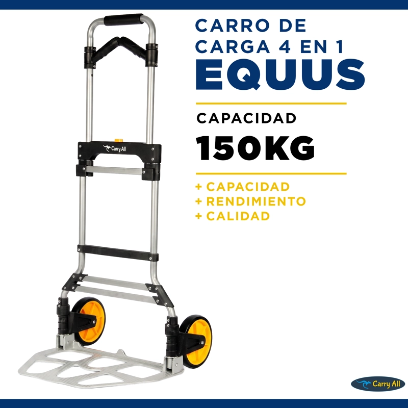 CARRO DE CARGA PLEGABLE TIPO YEGUA 150 KILOS MANILLAS - 2
