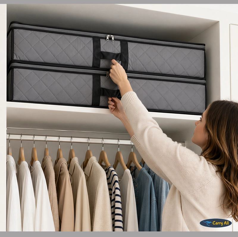 PACK 2 BOLSOS ORGANIZADORES BAJO CAMA 75 LITROS ALMACENAJE ROPA - 8