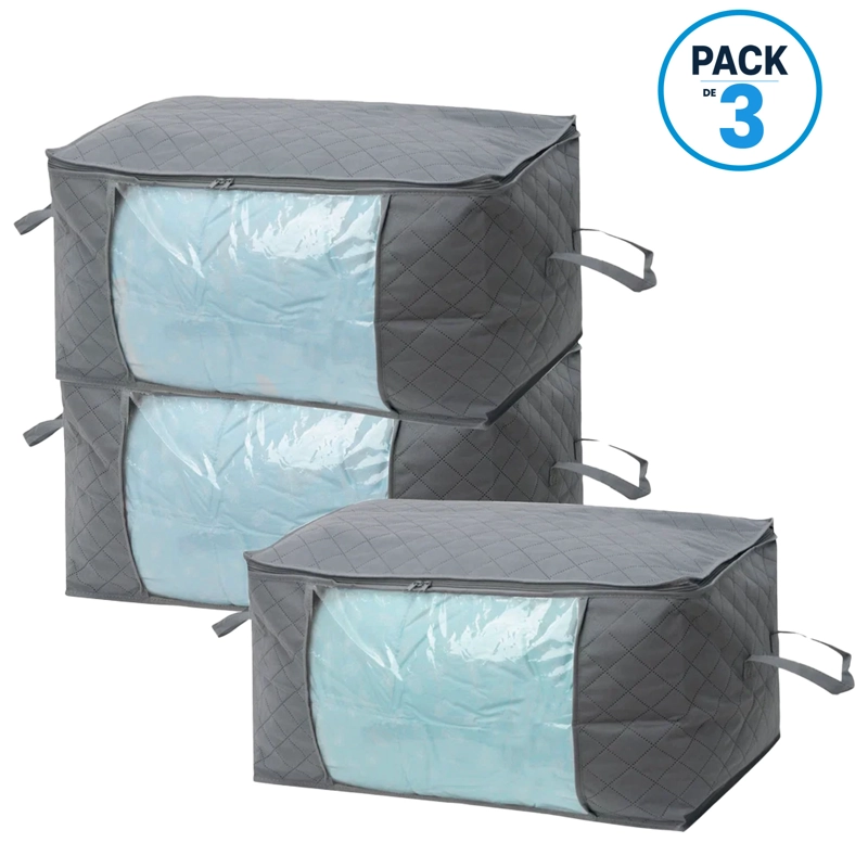 PACK 3 BOLSAS ORGANIZADORAS ALMACENAJE JUMBO 90 LITROS - 1