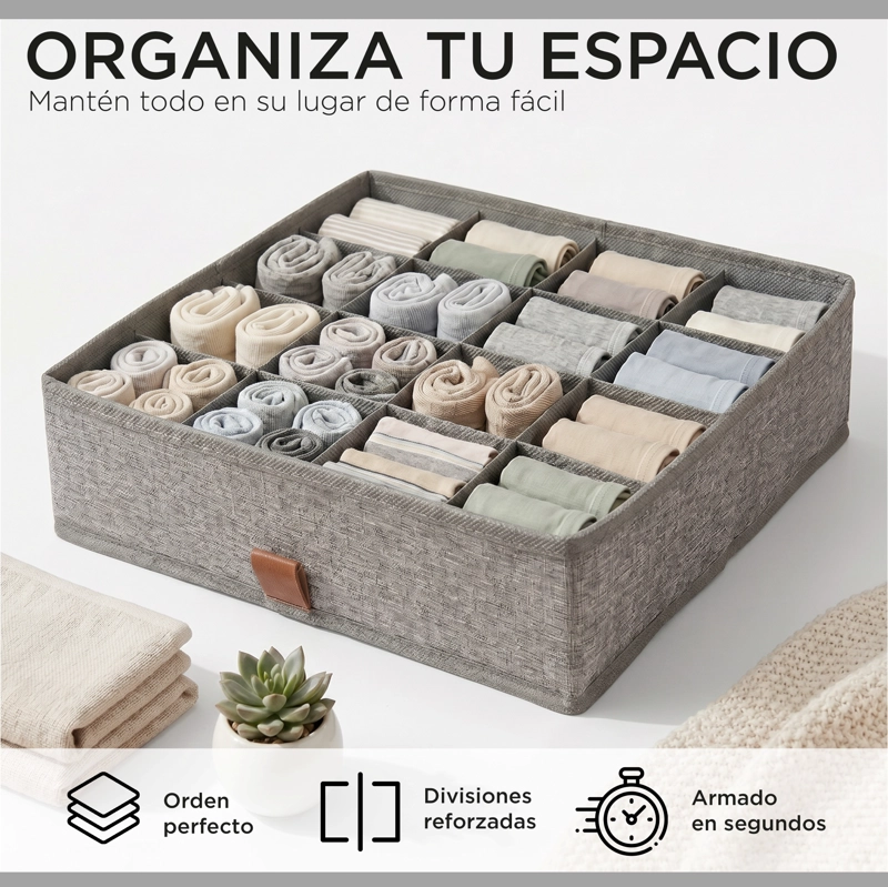 ORGANIZADOR 16 DIVISIONES  ROPA INTERIOR  ACCESORIOS ORGANIZACIÓN CLOSET - 2