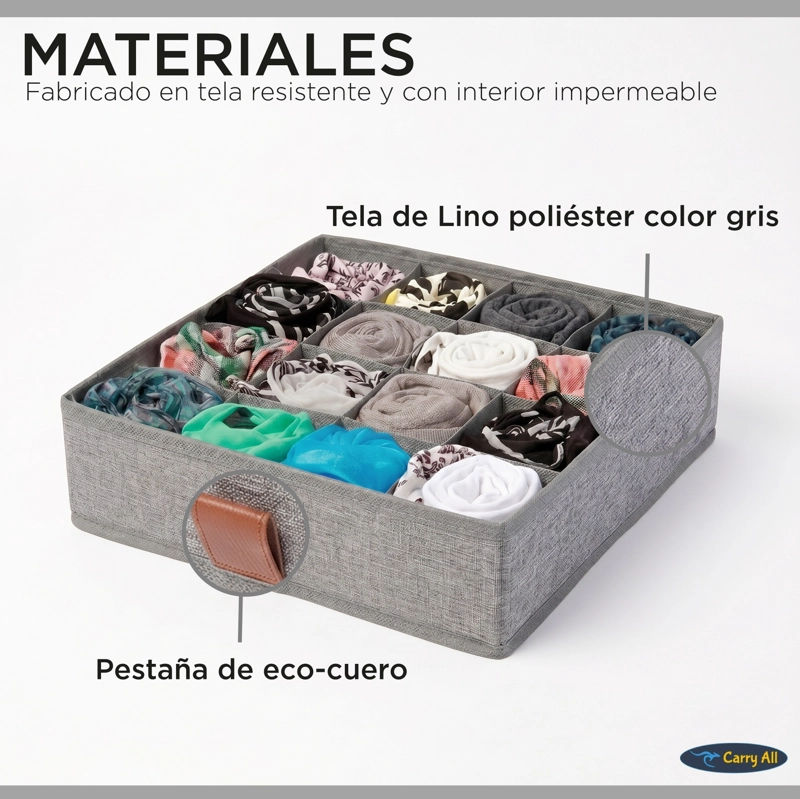 ORGANIZADOR 16 DIVISIONES  ROPA INTERIOR  ACCESORIOS ORGANIZACIÓN CLOSET - 3