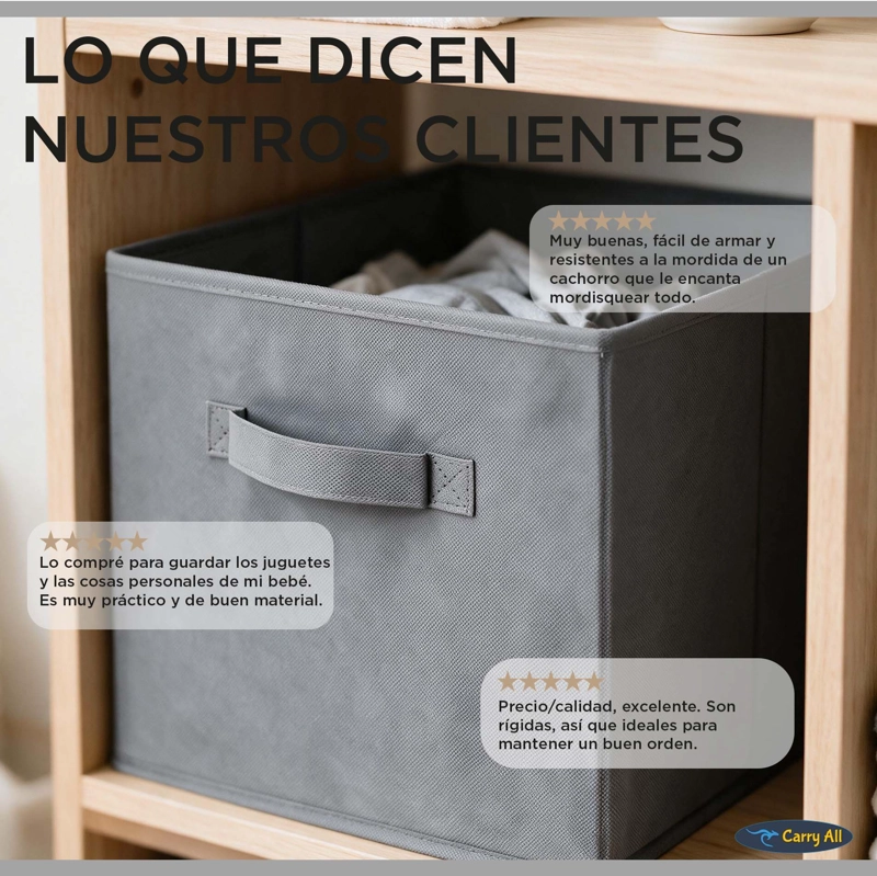 PACK 6 CAJAS CUBO ORGANIZADORAS PLEGABLES - 10