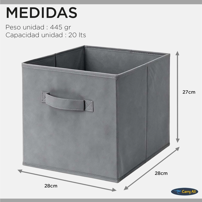 PACK 6 CAJAS CUBO ORGANIZADORAS PLEGABLES - 5