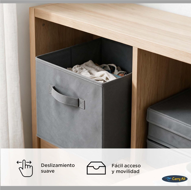 PACK 6 CAJAS CUBO ORGANIZADORAS PLEGABLES - 7