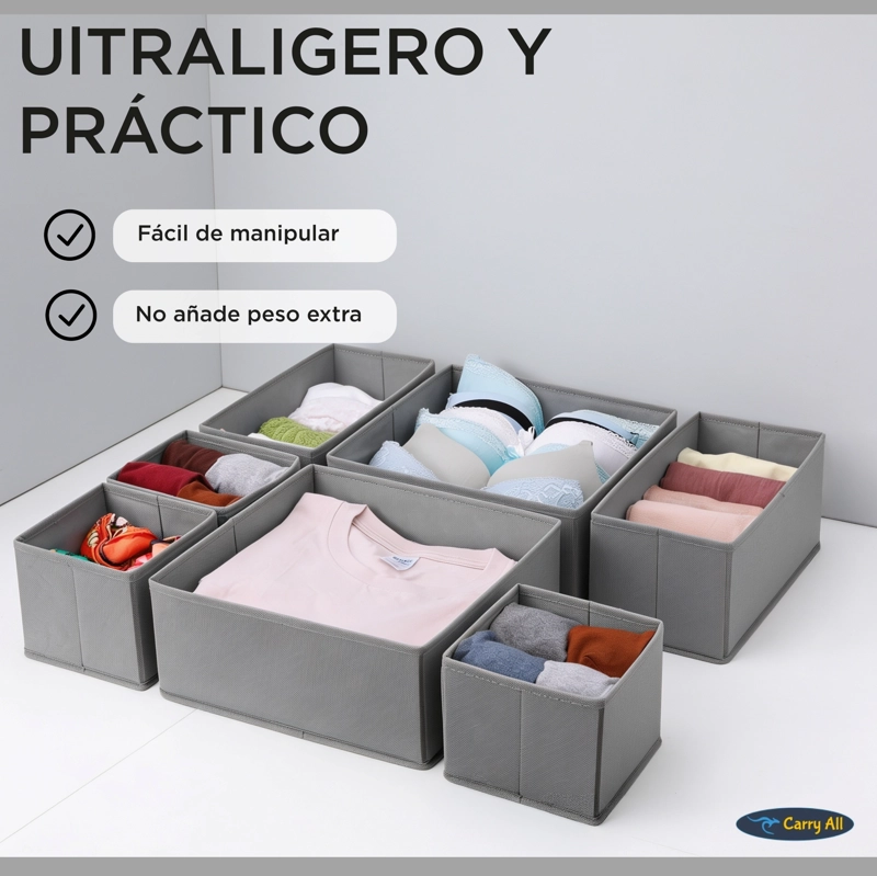 ORGANIZADOR 8 DIVISIONES CAJAS ROPA INTERIOR ACCESORIOS - 6