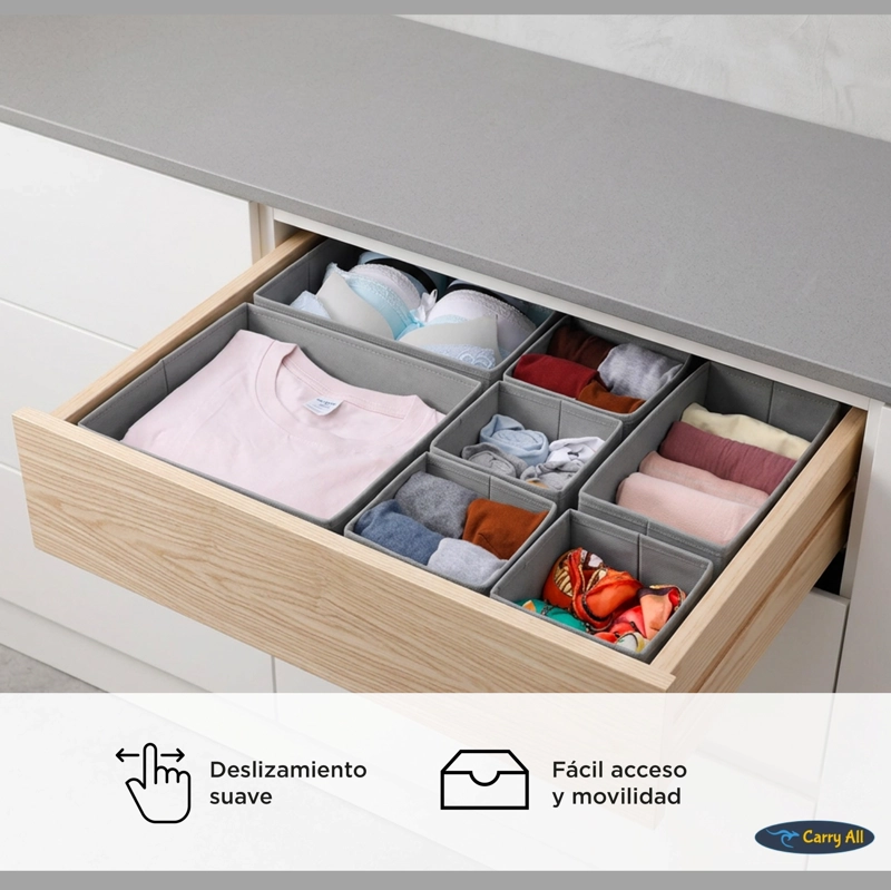 ORGANIZADOR 8 DIVISIONES CAJAS ROPA INTERIOR ACCESORIOS - 7