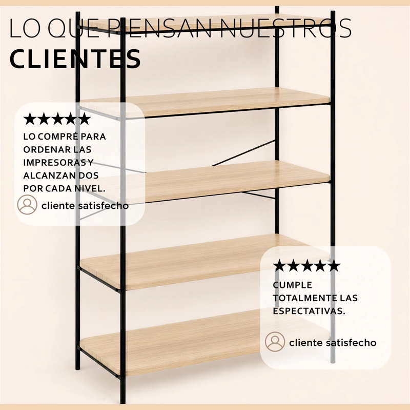 REPISA ESTANTE 5 NIVELES  LÍNEA MINIMALIST  ORGANIZADOR LIVING - 10