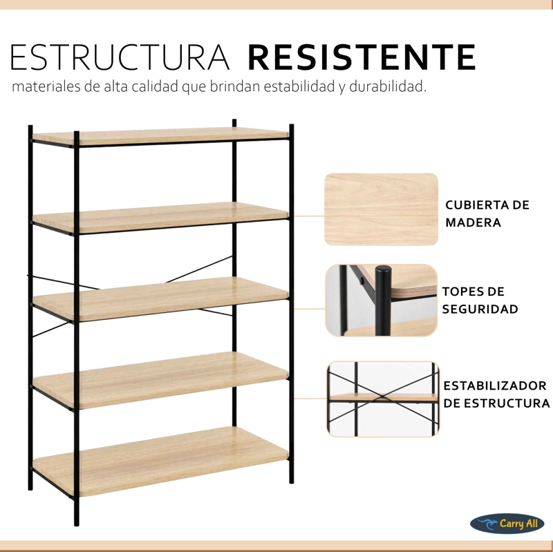 REPISA ESTANTE 5 NIVELES  LÍNEA MINIMALIST  ORGANIZADOR LIVING - 3