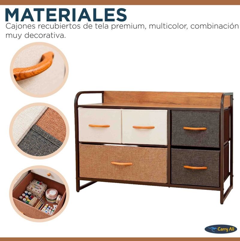 CAJONERA RACK COMODA 5 CAJONES - 3