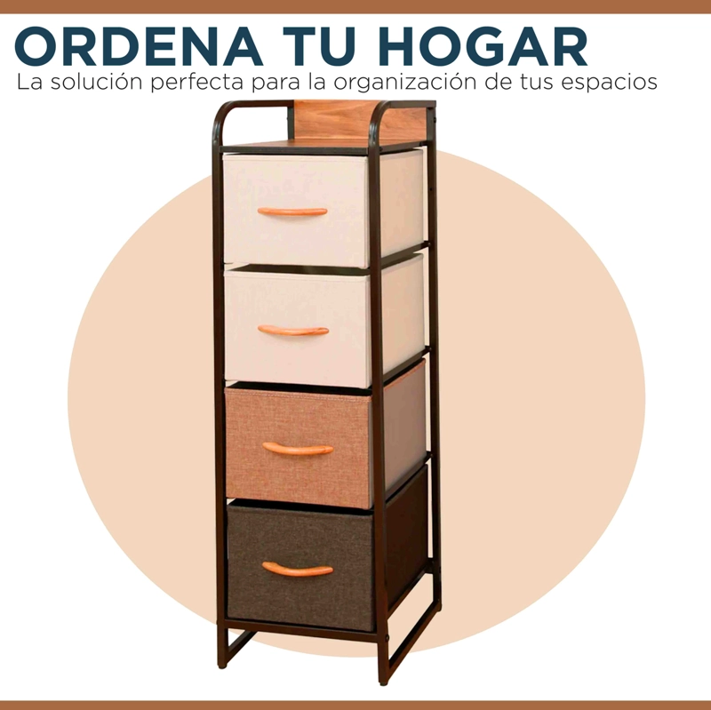 VELADOR CAJONERA 4 CAJONES LINEA HOGAR - 2