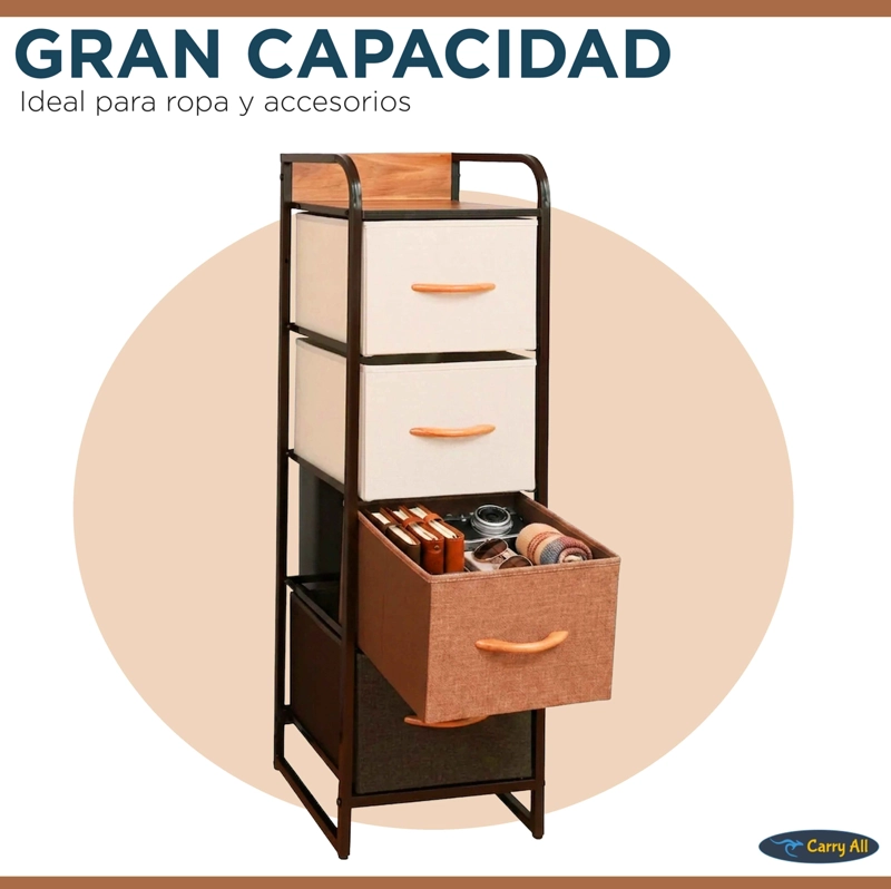 VELADOR CAJONERA 4 CAJONES LINEA HOGAR - 3
