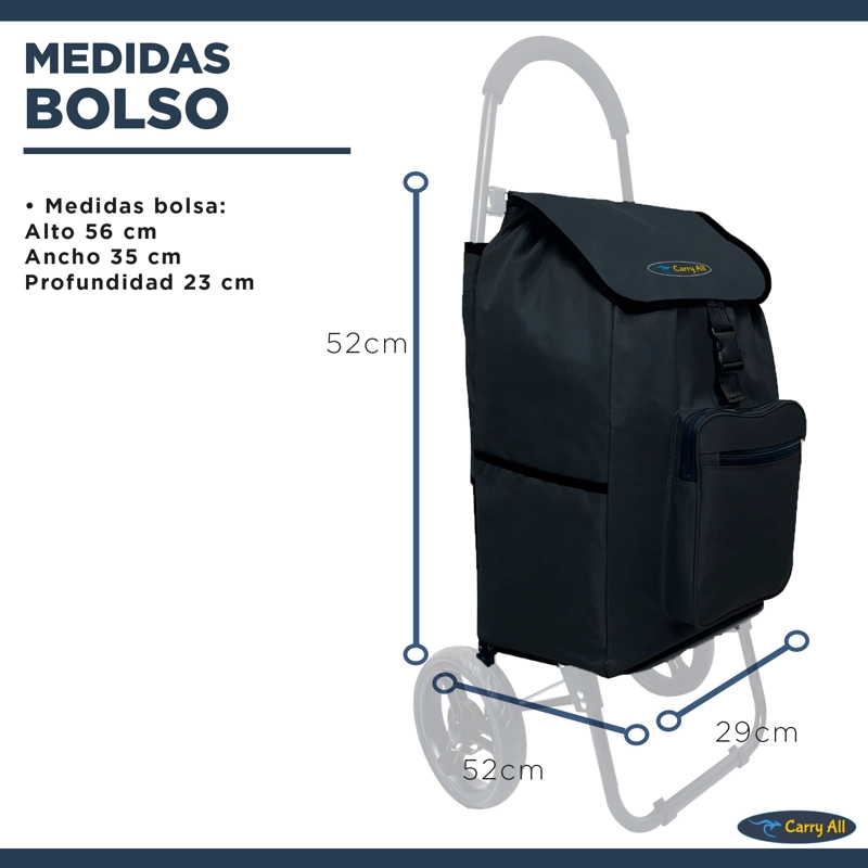 CARRO CARGA CARRY ALL SIDNEY_02_BLACK PLEGABLE SIDNEY 55 LITROS TIPO YEGUA NEGRO - 4
