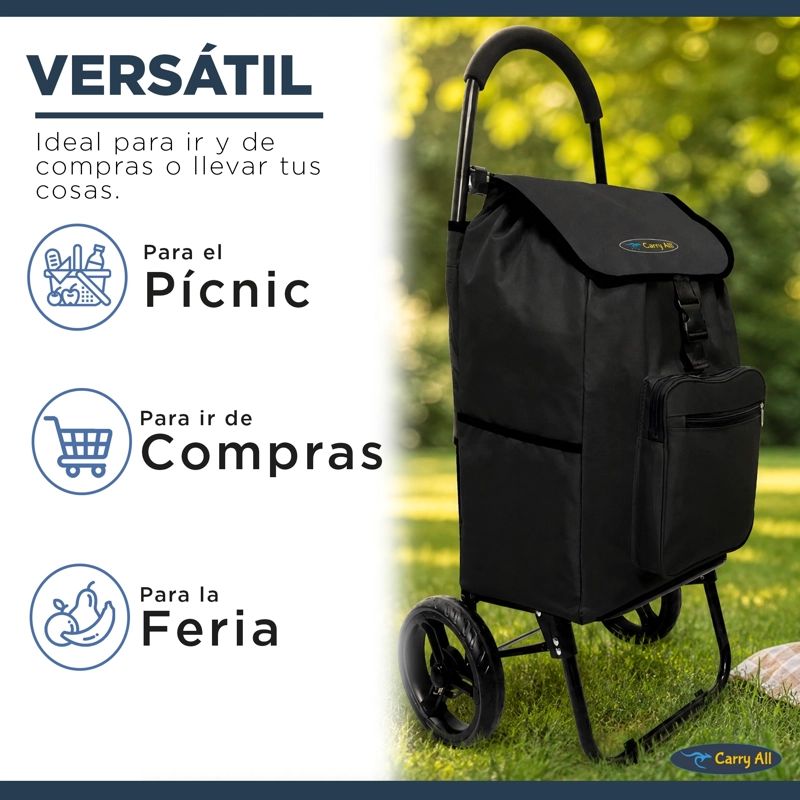 CARRO CARGA CARRY ALL SIDNEY_02_BLACK PLEGABLE SIDNEY 55 LITROS TIPO YEGUA NEGRO - 7