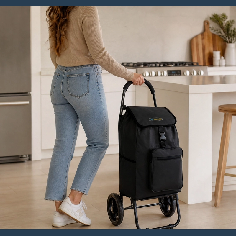 CARRO CARGA CARRY ALL SIDNEY_02_BLACK PLEGABLE SIDNEY 55 LITROS TIPO YEGUA NEGRO - 9