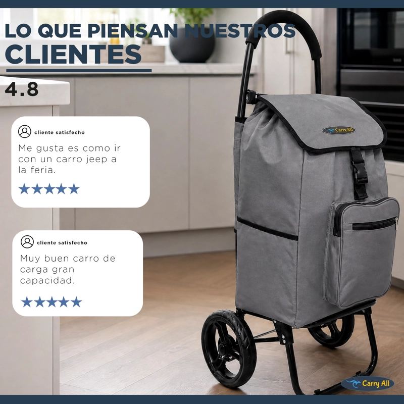 CARRITO COMPRAS CARRY ALL PLEGABLE 55 LTS SIDNEY FERIA GRIS - 8