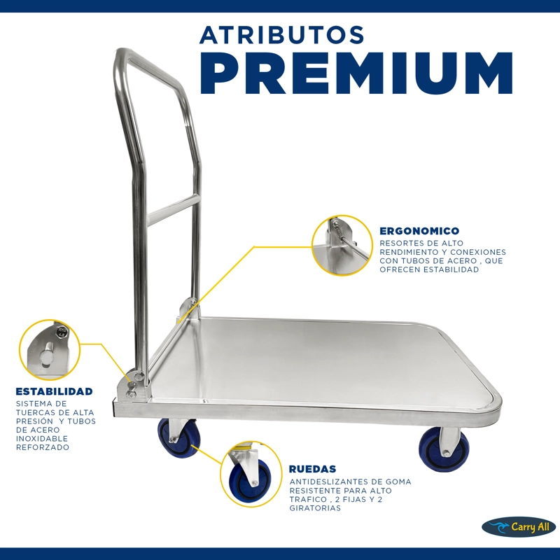 CARRO CARGA CARRY ALL PLEGABLE RANGER 400 KG TIPO PLATAFORMA - 4