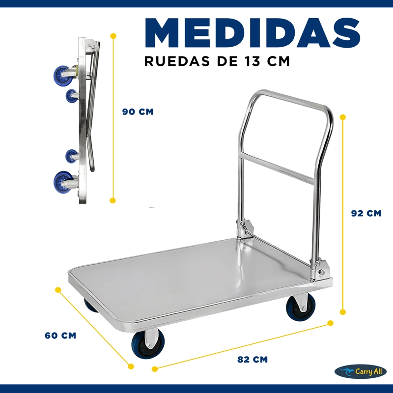CARRO CARGA CARRY ALL PLEGABLE RANGER 400 KG TIPO PLATAFORMA - 6