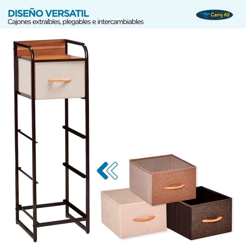 VELADOR CAJONERA 4 CAJONES LINEA HOGAR - 6
