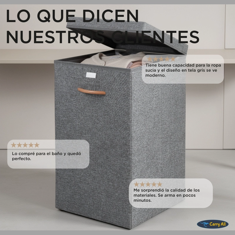 CAJA ORGANIZADORA CANASTO ROPA 78 LITROS PLEGABLE - 10