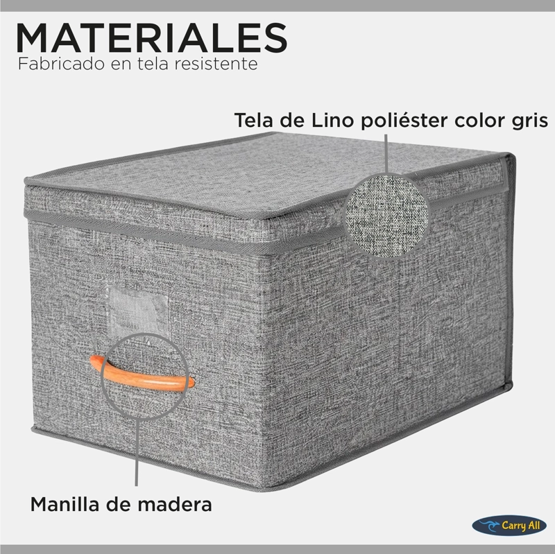 PACK 2 CAJAS ORGANIZADORAS PLEGABLES  CON TAPA - 2