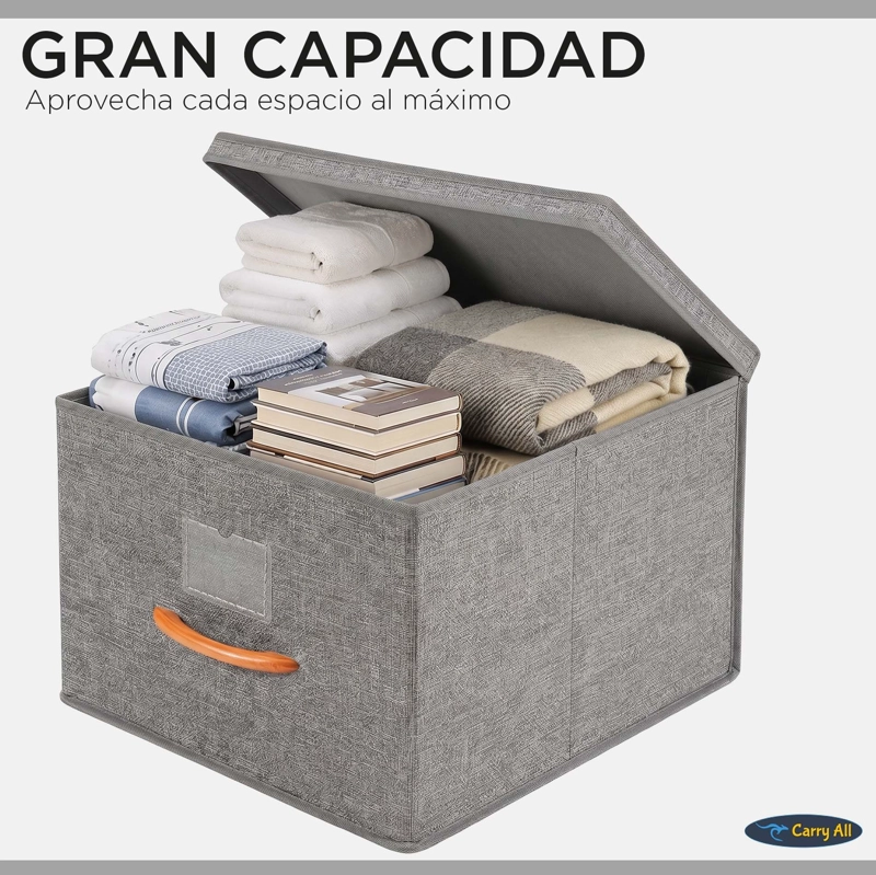 PACK 2 CAJAS ORGANIZADORAS PLEGABLES  CON TAPA - 3