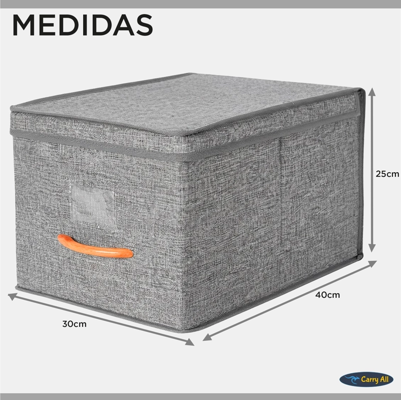 PACK 2 CAJAS ORGANIZADORAS PLEGABLES  CON TAPA - 4