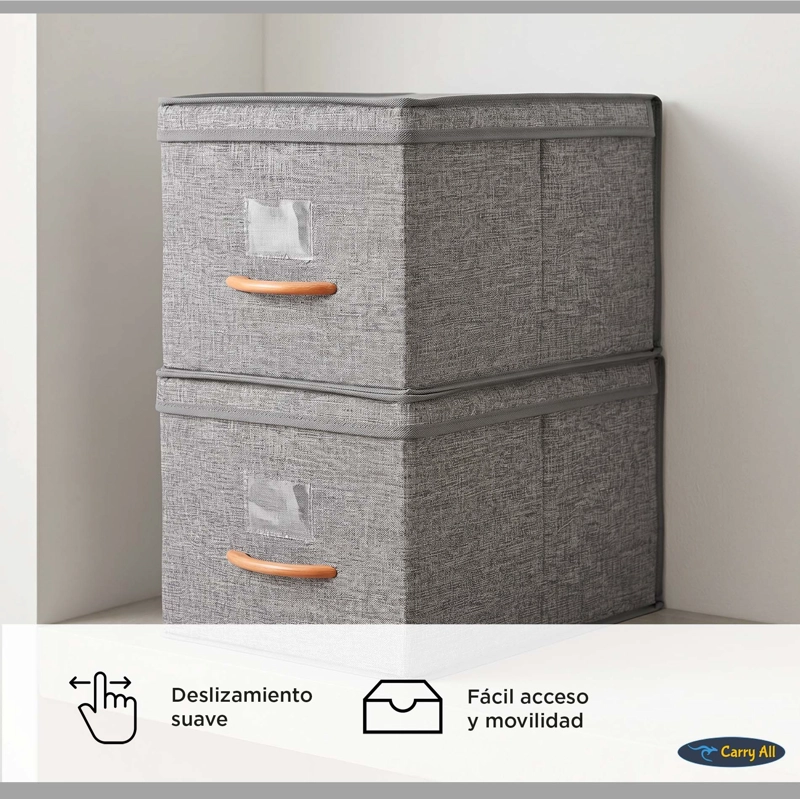PACK 2 CAJAS ORGANIZADORAS PLEGABLES  CON TAPA - 6