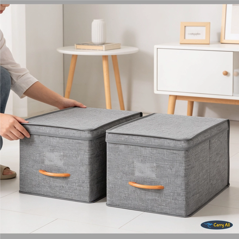 PACK 2 CAJAS ORGANIZADORAS PLEGABLES  CON TAPA - 7