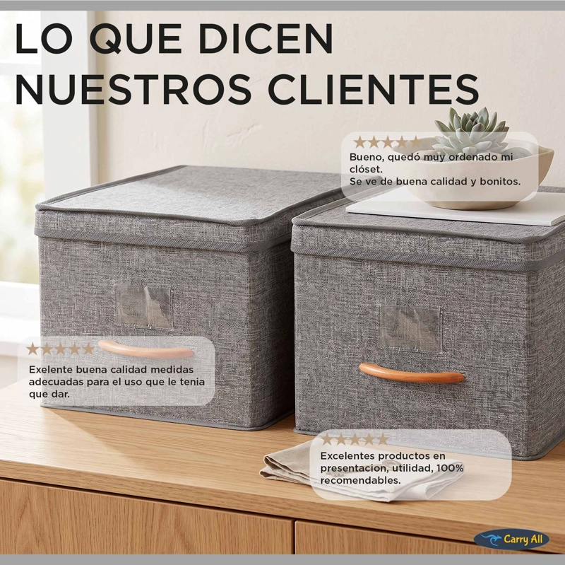 PACK 2 CAJAS ORGANIZADORAS PLEGABLES  CON TAPA - 9