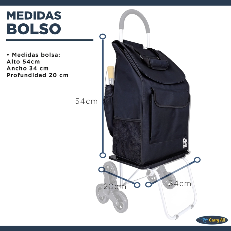 CARRITO DE COMPRAS PLEGABLE ESCALADOR CARRO FERIA YEGUA STAIR CLIMBER TROLLEY DOLLY - 3