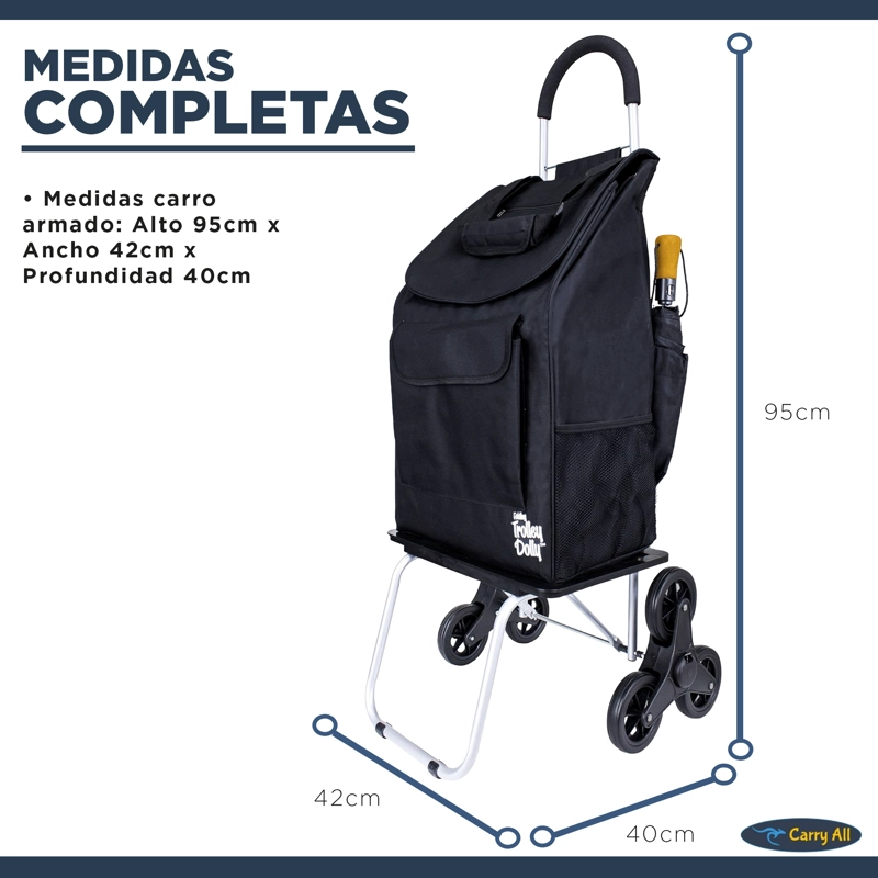CARRITO DE COMPRAS PLEGABLE ESCALADOR CARRO FERIA YEGUA STAIR CLIMBER TROLLEY DOLLY - 4