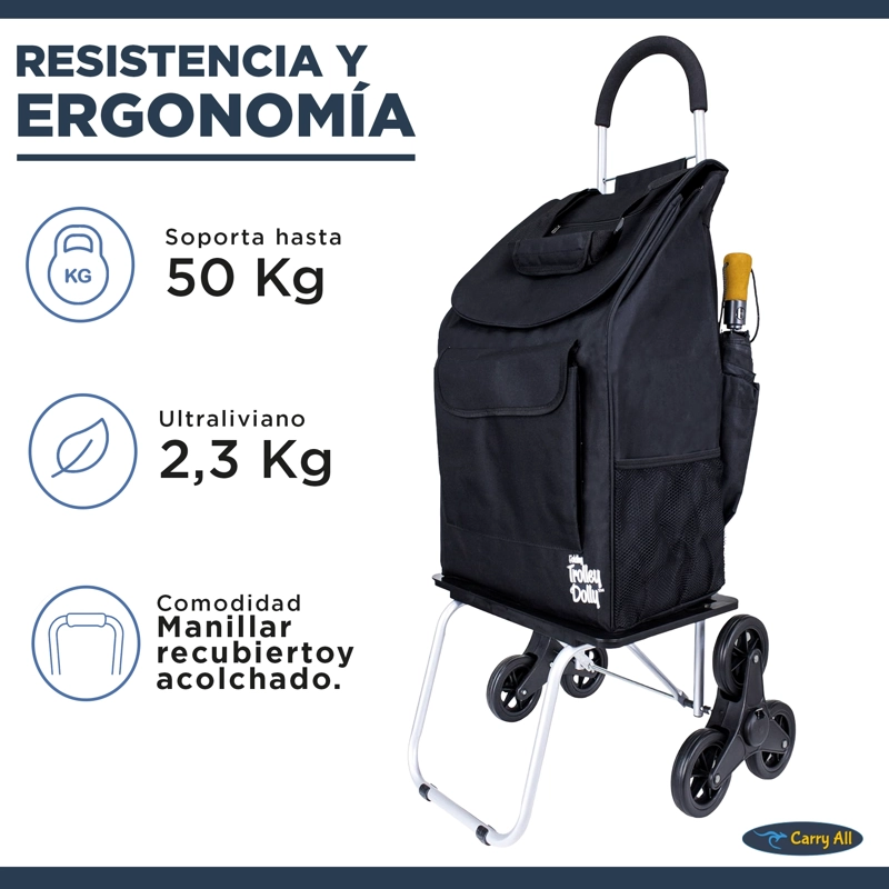 CARRITO DE COMPRAS PLEGABLE ESCALADOR CARRO FERIA YEGUA STAIR CLIMBER TROLLEY DOLLY - 5