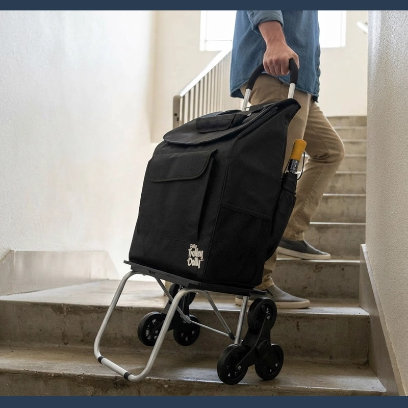 CARRITO DE COMPRAS PLEGABLE ESCALADOR CARRO FERIA YEGUA STAIR CLIMBER TROLLEY DOLLY - 7