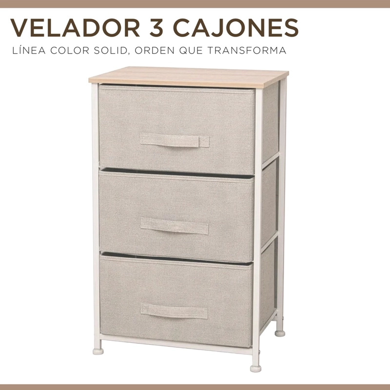 CAJONERA VELADOR ORGANIZADOR 3 CAJONES - 2