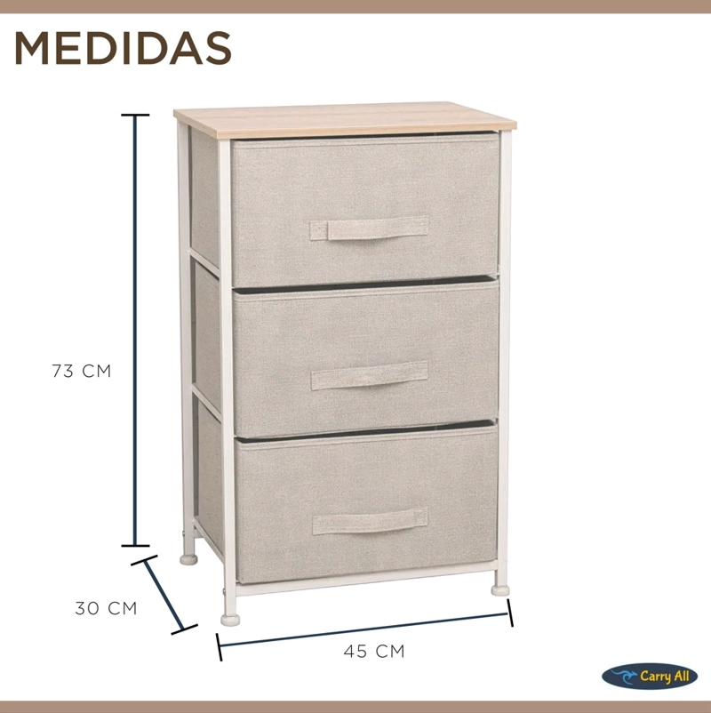 CAJONERA VELADOR ORGANIZADOR 3 CAJONES - 5
