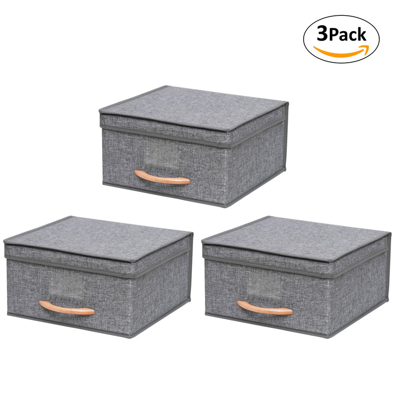 PACK 3 CAJAS CUBO ORGANIZADORAS PLEGABLES - 1
