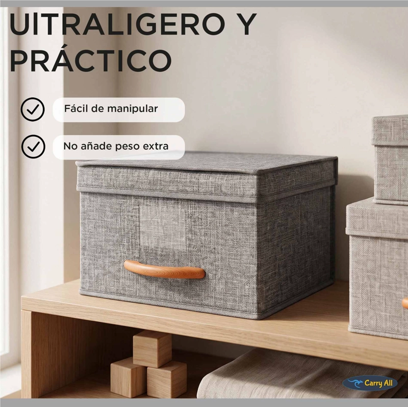 PACK 3 CAJAS CUBO ORGANIZADORAS PLEGABLES - 4