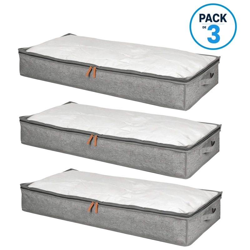 PACK 3 BOLSOS ALMACENAJE BAJO CAMA 70 LITROS - 1