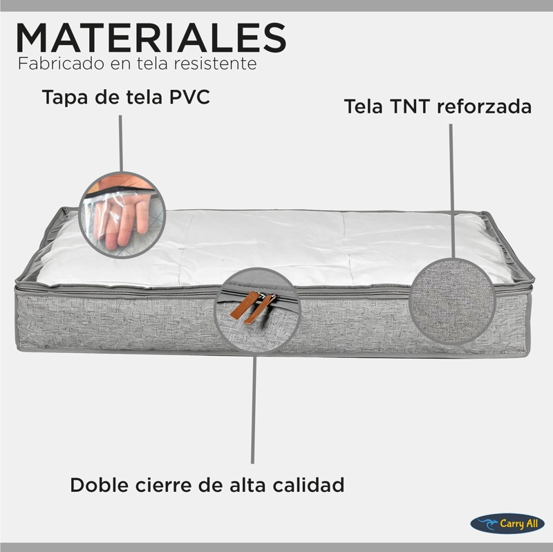 PACK 3 BOLSOS ALMACENAJE BAJO CAMA 70 LITROS - 3
