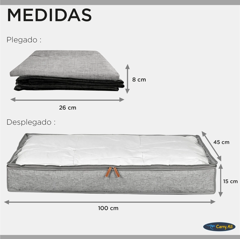 PACK 3 BOLSOS ALMACENAJE BAJO CAMA 70 LITROS - 4